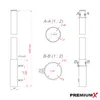 PremiumX Mastverlängerung 100cm Ø 48mm Stahl verzinkt Produktbild-Vorschau 3