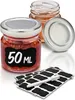 Praknu 24 Mini Gläser 50ml mit Deckel, Etiketten - Produktbild-Vorschau 1