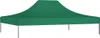 A green party tent roof with silver legs on a white background. Náhled obrázku produktu
