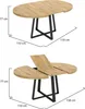 Dmora Tavolo Allungabile Andia 110x158x77h cm Nero, Anteprima dell’immagine prodotto 7