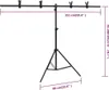 vidaXL Stojan na pozadie T-Form Black 151x60x(70-200) cm Náhľad obrázku produktu 7