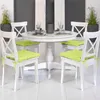 Beautissu 4er Set Stuhlkissen 40x40 mit Bändern Lea, Grün Produktbild-Vorschau 4