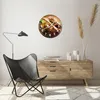 Wanduhr - Rund - Glasuhr - Pilze Mahlzeit Natur Glas - Produktbild-Vorschau 6