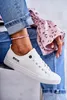 Damen Sneakers KK274010 Weiß, geschnürt, abgerundete, Produktbild-Vorschau 8
