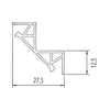 LED Profile in silber P12-1 100CM ohne Abdeckung für LED Produktbild-Vorschau 2