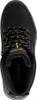 A top-down view of a black hiking boot with yellow accents. Anteprima dell’immagine prodotto
