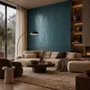 Newroom Vliestapete Specta Blue Blau Putz, Wohnbeispiel Anteprima dell’immagine prodotto