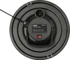 The back of a round, black ash vacuum cleaner is shown, with a label and a red power switch visible. Náhľad obrázku produktu