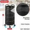Floordirekt Wózek Henry Metalowy Czarny – wózek kuchenny z Podgląd zdjęcia produktu 2