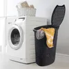 Wäschekorb aus schwarzem Kunststoff 45 l Produktbild-Vorschau 2