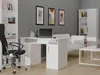 ADA WHITE Bureau 125 cm 4 Tiroirs Armoire Etagères Bureau Voir les images du produit 2