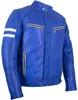 Herren Retro Motorrad Lederjacke mit Protektoren Biker Produktbild-Vorschau 2