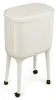 WELLHAUS Muelleimer Slim Beige mit Deckel Klick Rollen und Produktbild-Vorschau 4