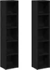 vidaXL CD-Regale 2Stk. Schwarz Eichen-Optik 21x16x93,5cm Produktbild-Vorschau 1