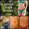 Falošný pupok piercing kryštálové kvety pupok piercing Náhľad obrázku produktu 3