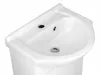 A white corner sink with a pedestal base. Produktbild-Vorschau