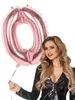XL Folienballons Zahl 86 cm groß - Rose Gold - Luft oder Produktbild-Vorschau 2