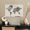 MuchoWow® Poster Weltkarte - Holz - Grau 60x40 cm - Produktbild-Vorschau 3