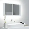 vidaXL LED koupelnová zrcadlová skříňka bílá 80x12x45 cm Náhled obrázku produktu 2