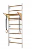A white and wooden indoor climbing frame with gymnastic rings attached. Produktbild-Vorschau