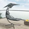 en.casa® Freischwebende Outdoor Hängeliege Stahl-Polyester Produktbild-Vorschau 7