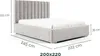 Stauraumbett Filippa 200x220 – Bett mit Bettkasten, hohes Produktbild-Vorschau 7