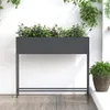 vidaXL Hochbeet Gartenpflanzer Anthrazit 100 x 26 x 82 cm Produktbild-Vorschau 2