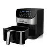 A black and silver air fryer with its basket pulled out, shown against a white background. Voir les images du produit