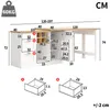 Flieks Multifunktionaler Bartisch mit Stauraum, ausziehbare Produktbild-Vorschau 5