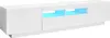 A white TV stand with blue LED lighting. Produktbild-Vorschau