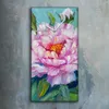 Küche Wohnzimmer Wand Leinwand Uhr 30x60 Gemälde Blumen Produktbild-Vorschau 2