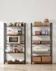 Two tall shelving units filled with various household items and accessories. Náhled obrázku produktu