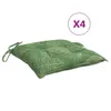 vidaXL Coussin de chaise 4 pcs. Motif de feuilles 40x40x7 Voir les images du produit 1