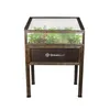 QLS Mini-Gewächshaus aus Holz Vintage 80x45 Hochbeet Balkon Produktbild-Vorschau 3