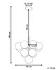 BELIANI Hängelampe Messing Metall 100 cm 13-Licht Glühbirne Produktbild-Vorschau 3