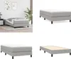vidaXL Boxspringbett Hellgrau 90x200 cm Stoff - Produktbild-Vorschau 1