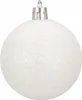A single white glitter Christmas ornament. Náhľad obrázku produktu