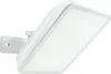 A white floodlight mounted on a white bracket on a white background. Produktbild-Vorschau