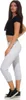 Damen Jogginhose 3/4 Sport-Hose Baumwolle mit Tasche; Grau Produktbild-Vorschau 5