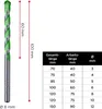 kwb 052660 40Cr steel Granite drill bit 6 mm Total length Anteprima dell’immagine prodotto 5