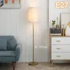 Stehlampe Vintage Gold mit Stoffschirm E27, Modische Produktbild-Vorschau 1