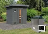 Karibu Saunahaus Außensauna Gartensauna Hytti 1 terragrau Produktbild-Vorschau 2