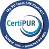 A circular logo with text and graphics. Produktbild-Vorschau