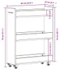 vidaXL Szafka na kółkach biała 60x22x79 cm Materiał Podgląd zdjęcia produktu 7