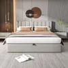 A modern bedroom with a large bed, nightstands, and decorative wall art. Náhled obrázku produktu