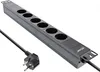 InLine® 19" Steckdosenleiste, 6-fach Schutzkontakt, ohne Produktbild-Vorschau 1
