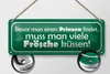 Blechschild Spruch 27x10cm bevor man Prinzen viele Frösche Produktbild-Vorschau 2