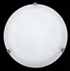 A top-down view of a white ceiling light with a marbled pattern and silver accents. Produktbild-Vorschau