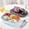 Lunchbox aus 304 Edelstahl,Lunchbox mit 4 Fächern,mit Gabel Produktbild-Vorschau 2