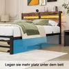 MODFU letto in metallo 120x200 struttura letto con 2 porte Anteprima dell’immagine prodotto 5